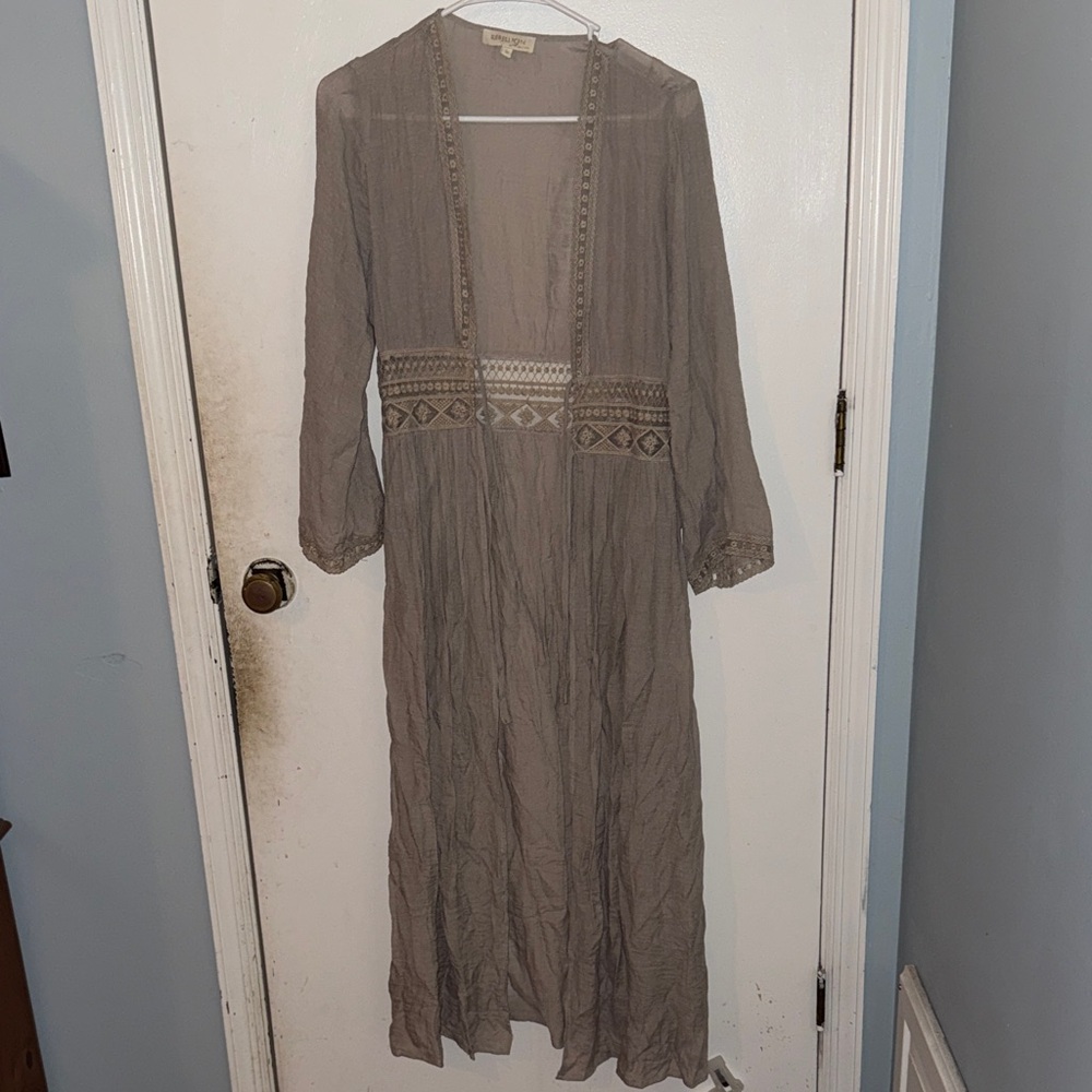 Sheer Long Sleeve Maxi Dress